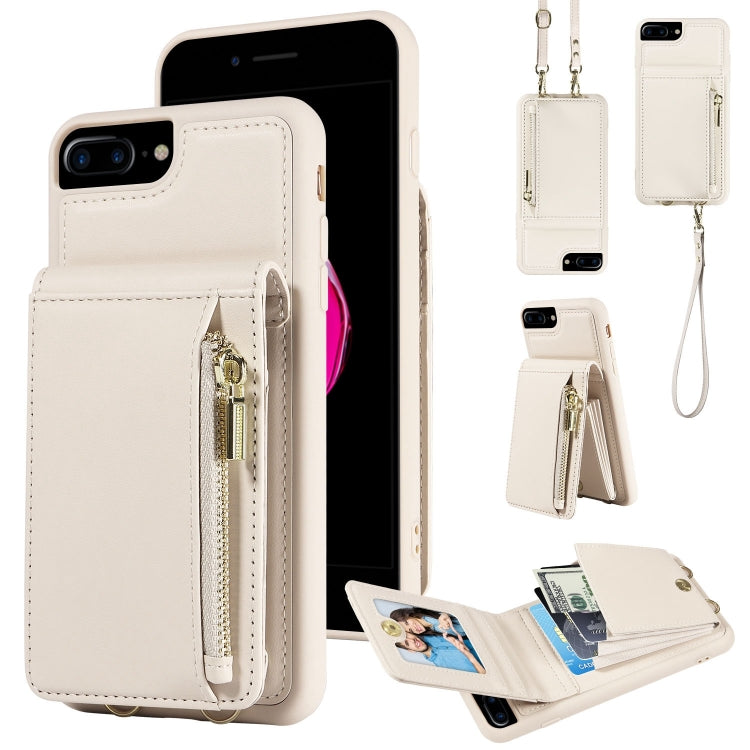 Capa de telemóvel em pele com carteira de fecho e cordão transversal, para iPhone XS Max, para iPhone 7 Plus / 8 Plus