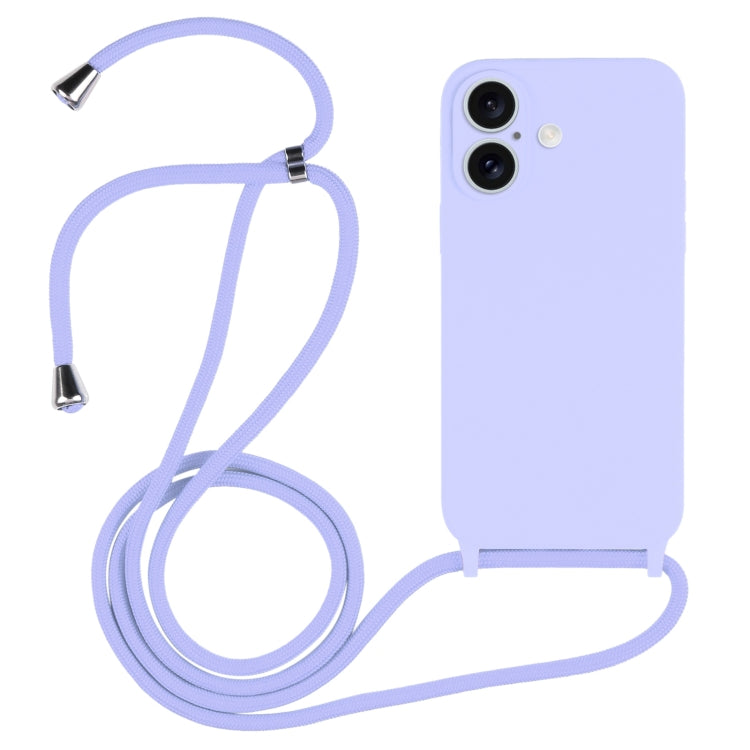 Capa em silicone líquido com cordão transversal, para iPhone 16 Pro Max, para iPhone 16 Pro, para iPhone 16 Plus