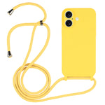 Capa em silicone líquido com cordão transversal, para iPhone 16 Pro Max, para iPhone 16 Pro, para iPhone 16 Plus