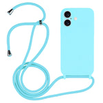 Capa em silicone líquido com cordão transversal, para iPhone 16 Pro Max, para iPhone 16 Pro, para iPhone 16 Plus