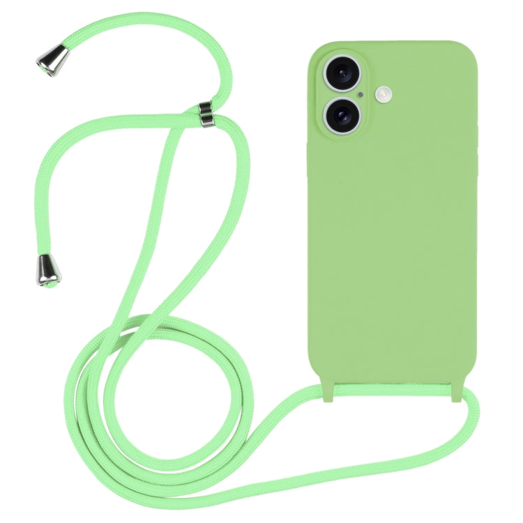 Capa em silicone líquido com cordão transversal, para iPhone 16 Pro Max, para iPhone 16 Pro, para iPhone 16 Plus
