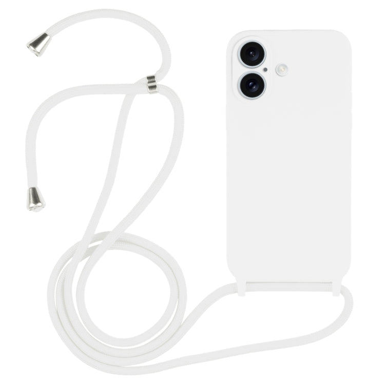 Capa em silicone líquido com cordão transversal, para iPhone 16 Pro Max, para iPhone 16 Pro, para iPhone 16 Plus