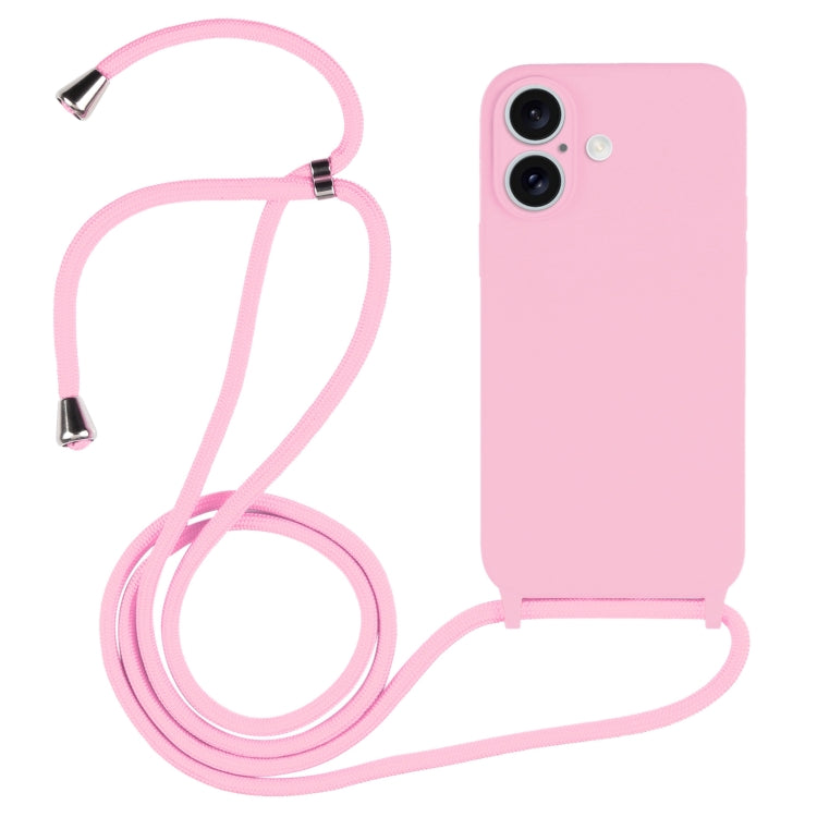 Capa em silicone líquido com cordão transversal, para iPhone 16 Pro Max, para iPhone 16 Pro, para iPhone 16 Plus