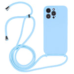 Capa em silicone líquido com cordão transversal, para iPhone 16 Pro Max, para iPhone 16 Pro, para iPhone 16 Plus