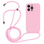 Capa em silicone líquido com cordão transversal, para iPhone 16 Pro Max, para iPhone 16 Pro, para iPhone 16 Plus