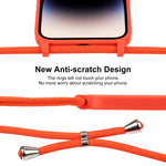 Capa em silicone líquido com cordão transversal, para iPhone 16 Pro Max, para iPhone 16 Pro, para iPhone 16 Plus