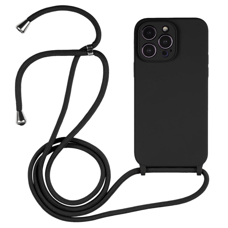 Capa em silicone líquido com cordão transversal, para iPhone 16 Pro Max, para iPhone 16 Pro, para iPhone 16 Plus