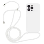 Capa em silicone líquido com cordão transversal, para iPhone 16 Pro Max, para iPhone 16 Pro, para iPhone 16 Plus