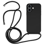 Capa em silicone líquido com cordão transversal, para iPhone 17 Pro Max, para iPhone 17 Pro, para iPhone 17, para iPhone Air