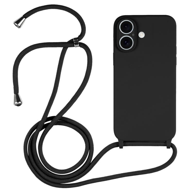 Capa em silicone líquido com cordão transversal, para iPhone 17 Pro Max, para iPhone 17 Pro, para iPhone 17, para iPhone Air