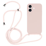 Capa em silicone líquido com cordão transversal, para iPhone 17 Pro Max, para iPhone 17 Pro, para iPhone 17, para iPhone Air