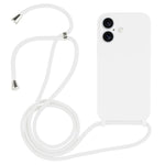 Capa em silicone líquido com cordão transversal, para iPhone 17 Pro Max, para iPhone 17 Pro, para iPhone 17, para iPhone Air