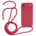 Capa em silicone líquido com cordão transversal, para iPhone 17 Pro Max, para iPhone 17 Pro, para iPhone 17, para iPhone Air