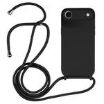 Capa em silicone líquido com cordão transversal, para iPhone 17 Pro Max, para iPhone 17 Pro, para iPhone 17, para iPhone Air