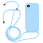 Capa em silicone líquido com cordão transversal, para iPhone 17 Pro Max, para iPhone 17 Pro, para iPhone 17, para iPhone Air