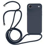 Capa em silicone líquido com cordão transversal, para iPhone 17 Pro Max, para iPhone 17 Pro, para iPhone 17, para iPhone Air