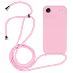 Capa em silicone líquido com cordão transversal, para iPhone 17 Pro Max, para iPhone 17 Pro, para iPhone 17, para iPhone Air