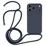 Capa em silicone líquido com cordão transversal, para iPhone 17 Pro Max, para iPhone 17 Pro, para iPhone 17, para iPhone Air