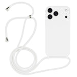 Capa em silicone líquido com cordão transversal, para iPhone 17 Pro Max, para iPhone 17 Pro, para iPhone 17, para iPhone Air