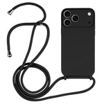 Capa em silicone líquido com cordão transversal, para iPhone 17 Pro Max, para iPhone 17 Pro, para iPhone 17, para iPhone Air