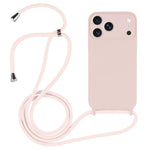 Capa em silicone líquido com cordão transversal, para iPhone 17 Pro Max, para iPhone 17 Pro, para iPhone 17, para iPhone Air