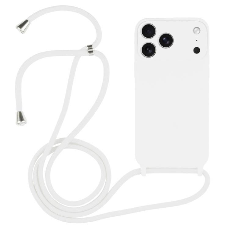 Capa em silicone líquido com cordão transversal, para iPhone 17 Pro Max, para iPhone 17 Pro, para iPhone 17, para iPhone Air