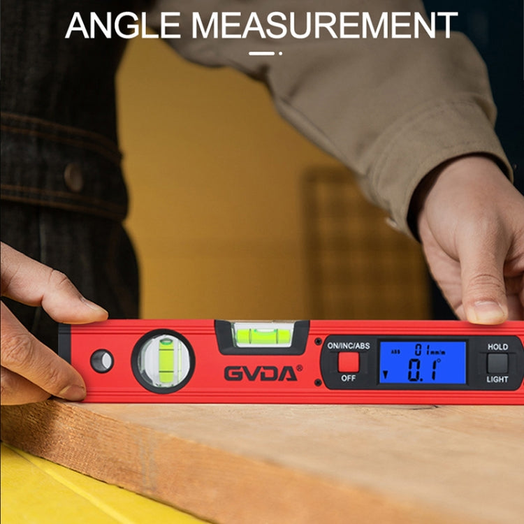 Nível digital GVDA GD-H400M com medidor de 360 graus, régua de nível profissional