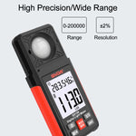Medidor digital de luz GVDA GD158 200000Lux, fotómetro de brilho