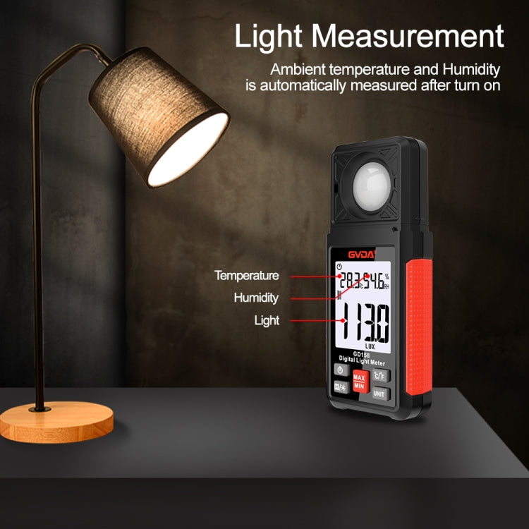 Medidor digital de luz GVDA GD158 200000Lux, fotómetro de brilho