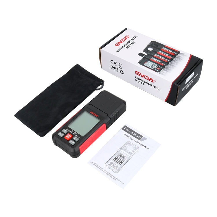 Medidor digital de luz GVDA GD158 200000Lux, fotómetro de brilho