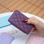 BFK05 Rhombus Pattern Card Bag Mobile Phone Back Sticker