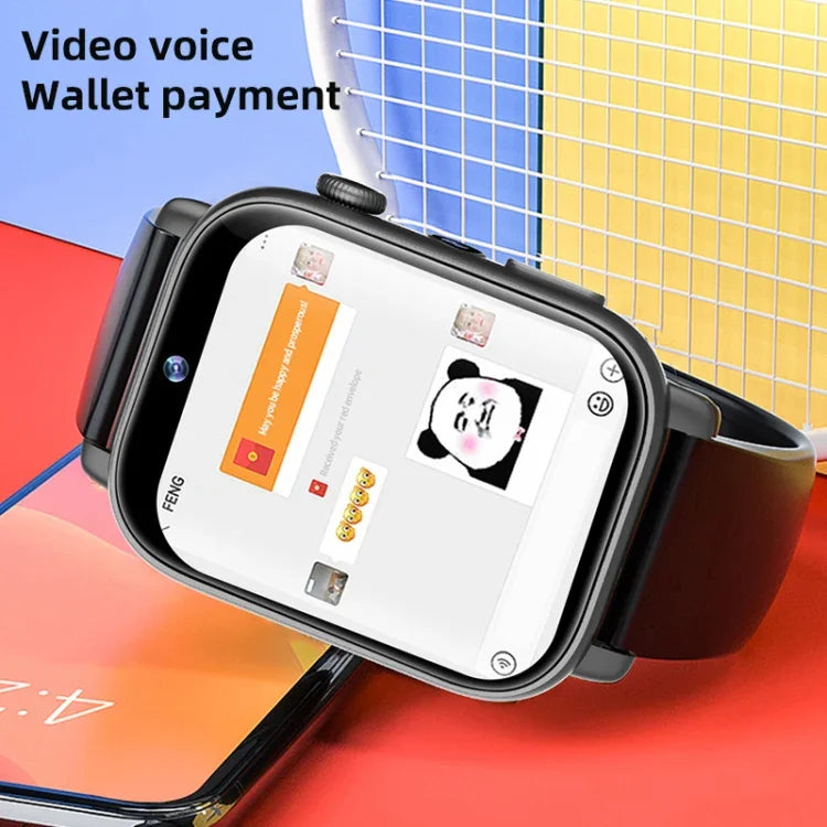 Relógio Inteligente UNIWA X1S 1,9 polegadas, IP67 à Prova de Água, 4G Android 8.1 com Duas Câmaras, Suporta Medição de Temperatura, 1G+8G, 2G+16G