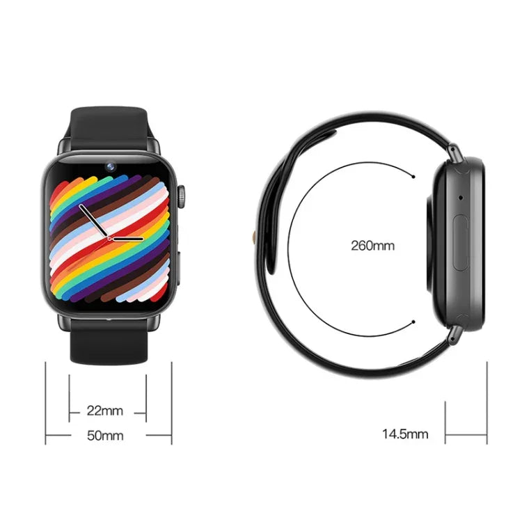Relógio Inteligente UNIWA X1S 1,9 polegadas, IP67 à Prova de Água, 4G Android 8.1 com Duas Câmaras, Suporta Medição de Temperatura, 1G+8G, 2G+16G