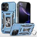 Capa de telemóvel com proteção para câmara em PC + TPU, para iPhone 17e / 16e, para iPhone 17 Pro Max, para iPhone 17 Pro, para iPhone 17, para iPhone Air, para iPhone 16 Pro Max