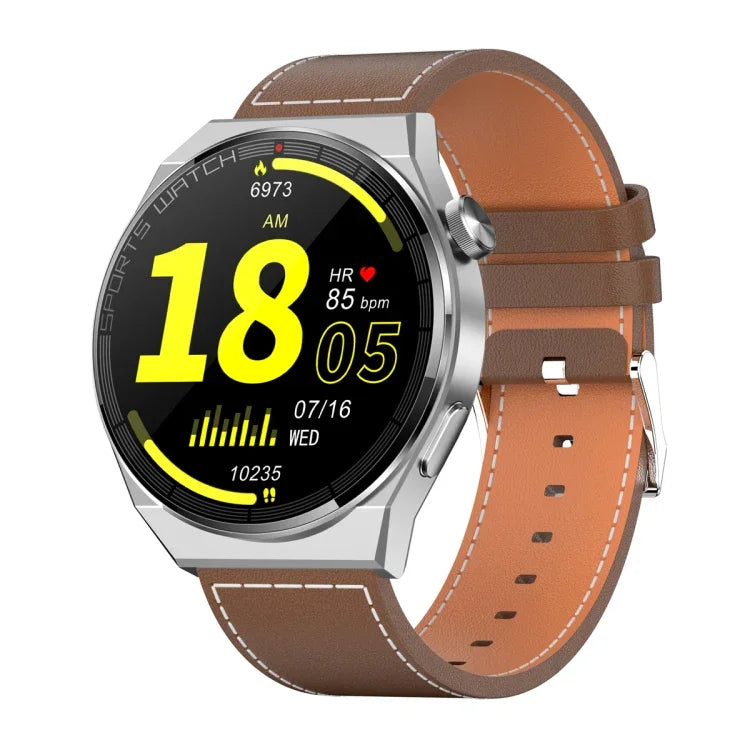 Relógio Inteligente KT62 com Ecrã Redondo TFT de 1,36 polegadas, Suporta Chamada Bluetooth / Monitorização de Oxigénio no Sangue, Correia em Silicone, Correia em Pele, Correia em Aço