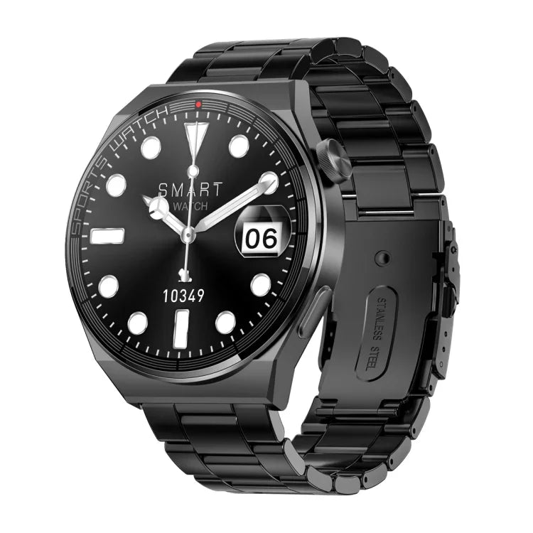 Relógio Inteligente KT62 com Ecrã Redondo TFT de 1,36 polegadas, Suporta Chamada Bluetooth / Monitorização de Oxigénio no Sangue, Correia em Silicone, Correia em Pele, Correia em Aço