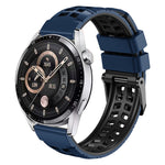 22mm Double-row Hole Two-color Silicone Watch Band, For Huawei Watch4 / 4 Pro / Watch3 / 3 Pro
