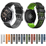 22mm Double-row Hole Two-color Silicone Watch Band, For Huawei Watch4 / 4 Pro / Watch3 / 3 Pro
