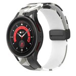 Pulseira de relógio em silicone camuflado com fecho magnético, para Samsung Galaxy Watch5 / 5 Pro / Watch 4 / 4 Classic