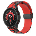 Pulseira de relógio em silicone camuflado com fecho magnético, para Samsung Galaxy Watch5 / 5 Pro / Watch 4 / 4 Classic