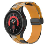 Pulseira de relógio em silicone camuflado com fecho magnético, para Samsung Galaxy Watch5 / 5 Pro / Watch 4 / 4 Classic