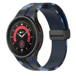 Pulseira de relógio em silicone camuflado com fecho magnético, para Samsung Galaxy Watch5 / 5 Pro / Watch 4 / 4 Classic