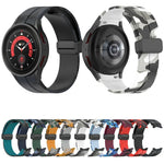 Pulseira de relógio em silicone camuflado com fecho magnético, para Samsung Galaxy Watch5 / 5 Pro / Watch 4 / 4 Classic