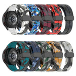 Pulseira de relógio em silicone camuflado com fecho magnético, para Samsung Galaxy Watch5 / 5 Pro / Watch 4 / 4 Classic