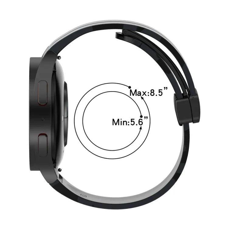 Pulseira de relógio em silicone camuflado com fecho magnético, para Samsung Galaxy Watch5 / 5 Pro / Watch 4 / 4 Classic