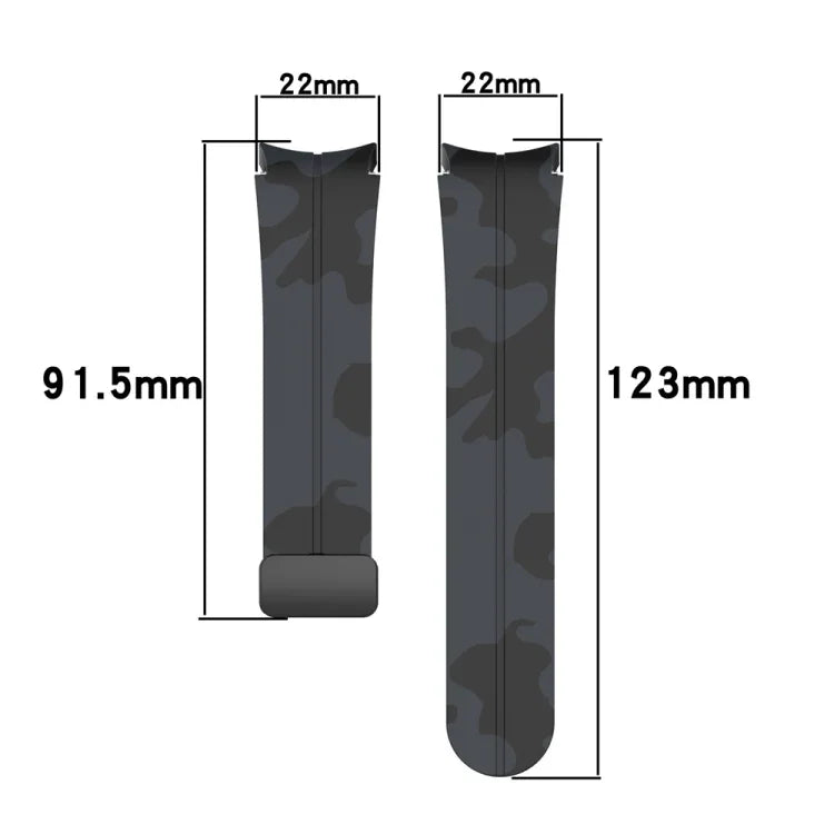 Pulseira de relógio em silicone camuflado com fecho magnético, para Samsung Galaxy Watch5 / 5 Pro / Watch 4 / 4 Classic