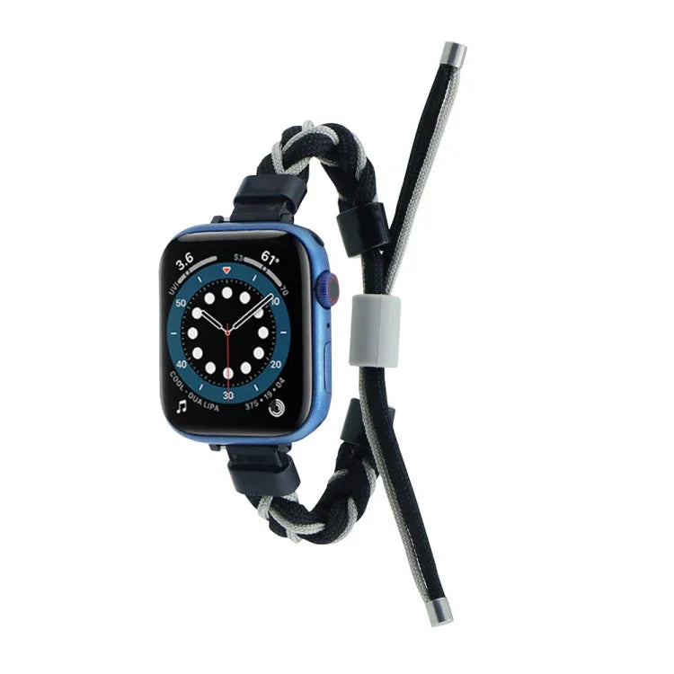 Correia de Relógio em Nylon Trançado com Corda de Silicone, Para Apple Watch 42mm, Para Apple Watch 38mm