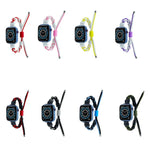 Correia de Relógio em Nylon Trançado com Corda de Silicone, Para Apple Watch 42mm, Para Apple Watch 38mm