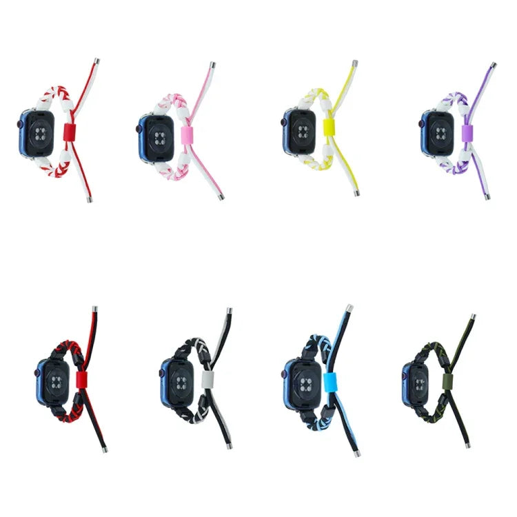 Correia de Relógio em Nylon Trançado com Corda de Silicone, Para Apple Watch 42mm, Para Apple Watch 38mm