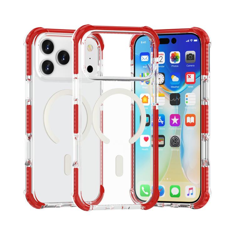Capa de telemóvel acrílica Magsafe magnética e anti-impactos, para iPhone 17e / 16e, para iPhone 17 Pro Max, para iPhone 17 Pro, para iPhone 17, para iPhone Air